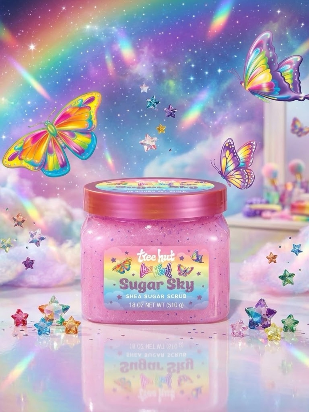 LISA FRANK X TREE HUT SUGAR SKY SHEA SUGAR SCRUB